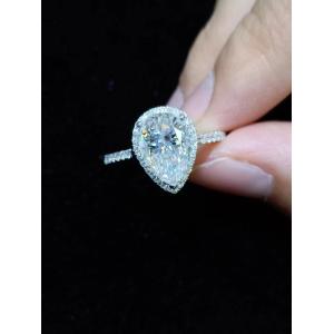 Buy cheap AAA Gems high quality moissanite jewerly ring in 18K ,14K Gold. from wholesalers