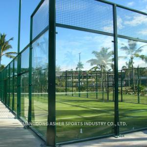 China Standard Outdoor Padel Court , Weatherproof  Synthetic Grass Tennis Court on sale