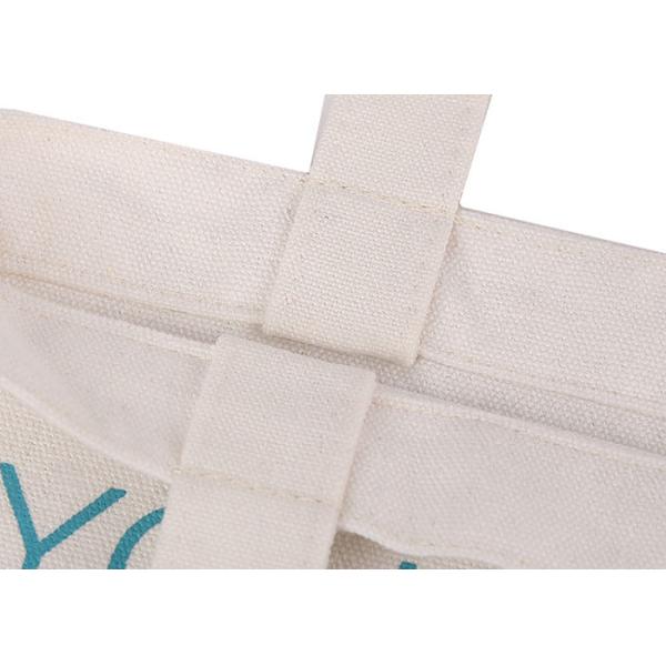 Leisure Foldable White Cotton Canvas Shopping Tote Eco Friendly