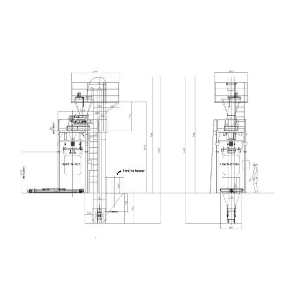1.1KW Ton Urea Jumbo Bag Packing Machine For Fertilizer