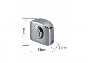Cheap Heavy Duty Magnetic Door Stop Holder 45x31x38mm Silver Color Floor Mounted for sale