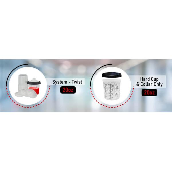DISPOSABLE REFILLS, Automotive Spray Cup Paint Hard Cup, Gun Cups, Paint Mixing Cups, SPRAY CUP SYSTEM