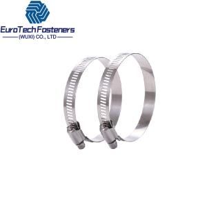 China Embossed Band Hose Clamps Stainless Steel Hose Clamp DIN 3017-1 2 3 4 5 Type A B C on sale
