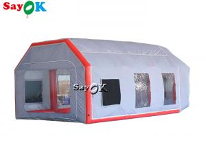 Cheap Inflatable Work Tent Gray Air Tight Inflatable Tent Car Spray Booth Waterproof Anti UV for sale