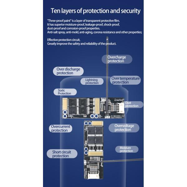 3S 4S 50A BMS Battery Board With NTC Electric Tricycle Cell BMS 12V