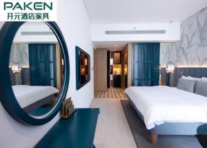 China Mediterranean Style Hotel Bedroom Furnitures Romantic Honeymoon Hotel Room on sale
