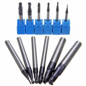 Cheap AlTiN Coating Ball Nose Long End Mill Hardness 50 55 60 65 AOL 150 mm for sale