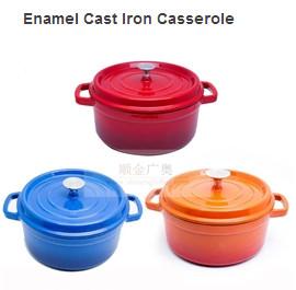 Cheap Cast Iron Enameled Cookware/Enamel Cast Iron Casserole/Round Enamel Pots for sale