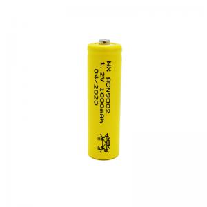 Cheap Yellow PVC 1.2 V Nicd Battery Cells Rechargeable AA1000mAh Stick Type for sale
