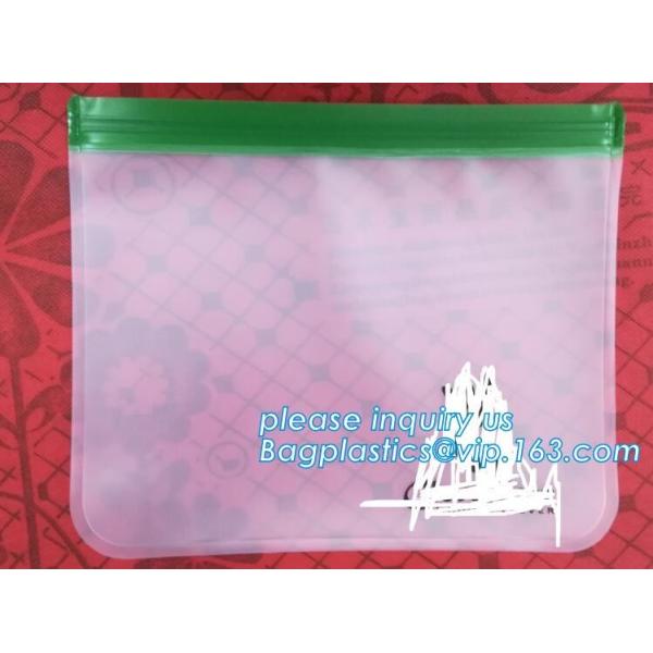 Silicone Plastic Packaging Food Zip Silicon Freezer Fresh Vegetable Storage Bags Fresh Fridge Food Preservation Bag Reus