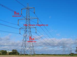 500KV DC tangent tower with single earth wire,500kv lattice tower,power supply