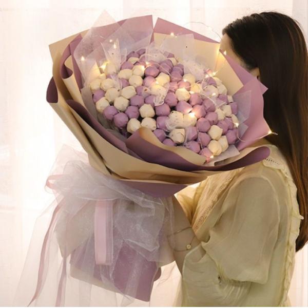 New product: Watercolor Flower Island Korean-style flower wrapping paper, waterproof pearlescent film, flower shop bouquet wrapping paper material