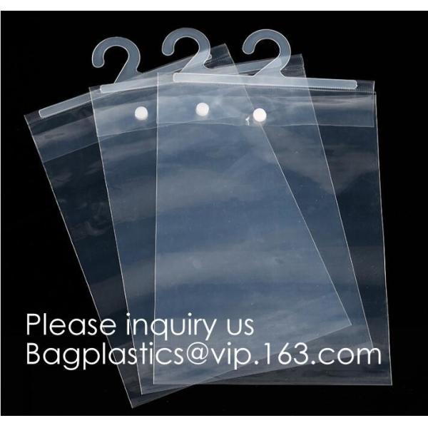 Transparent PVC hanger hook plastic bags for clothes packing,Better Protect and store CD's, books, magazines, papers and