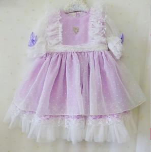 Cheap Purple Color Princess Dress Boutique 100% Cotton Casual for sale