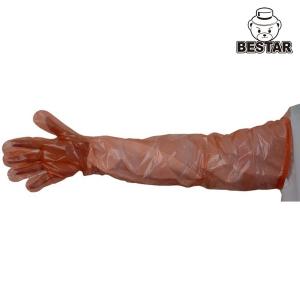 Cheap 29X83 Extra Long Polyethylene Disposable Gloves For Veterinary for sale