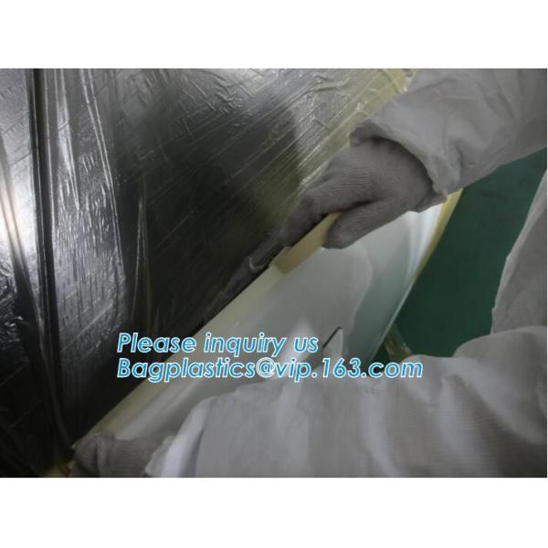 auto polyurethane masking plastic for painting 4*300m, 3m plastic auto paint masking protection film for cars, bagplasti