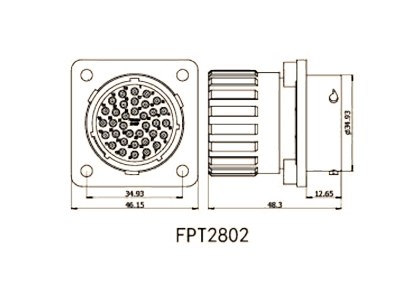 Round USCAR-2 Battery Terminal Busbar , 70A Aviation Plug Connector
