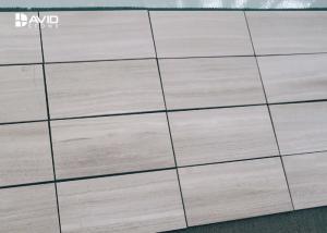 Grey Wood Grain Color Marble Stone Tile For Interior Wall Cladding High Hardness