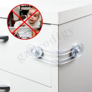 China Multipurpose PVC Safety Cupboard Locks , Transparent Safety Latches For Cabinets on sale