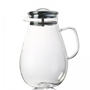 China 64oz Modern Water Carafe With Cup For Beverage / Fruit Infused Water Eco Friendly on sale