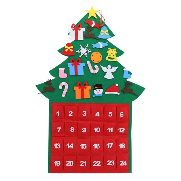 Direct Factory Sale Modern Style Christmas Hanging Advent Calendar Christmas Gifts-Creative and Fashionable Christmas Ornaments