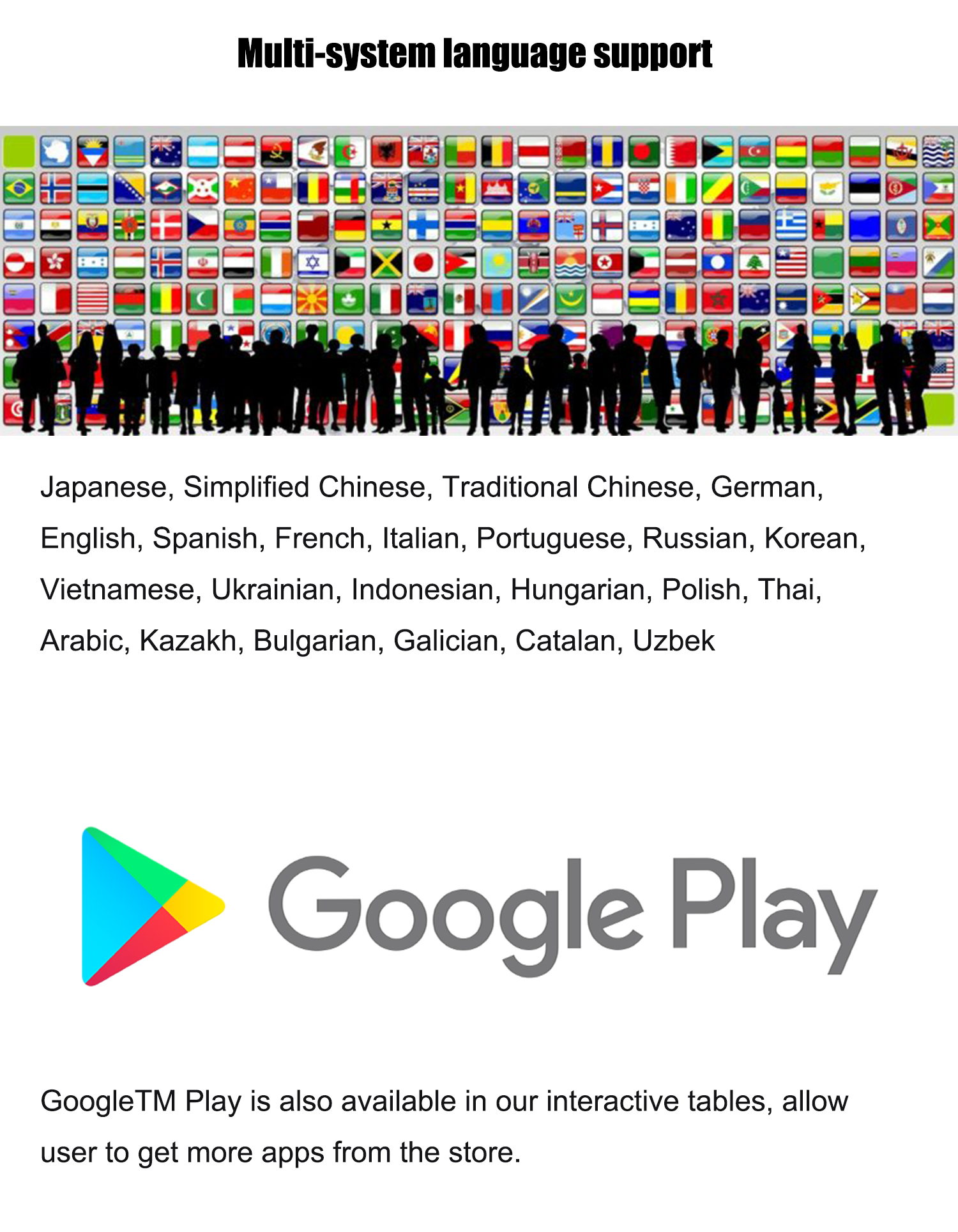 32 Inch LCD Touch Interactive Table Android 4+32GB for Kindergarten Education Equipment