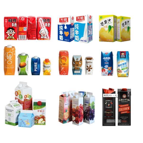 PLC Controlled Milk Cartons Fill And Seal Machine Touch Screen Operation 380V/50Hz Power Supply