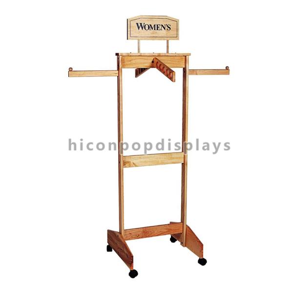 Visual Merchandising Wooden Display Racks / Clothes Hanging Rack