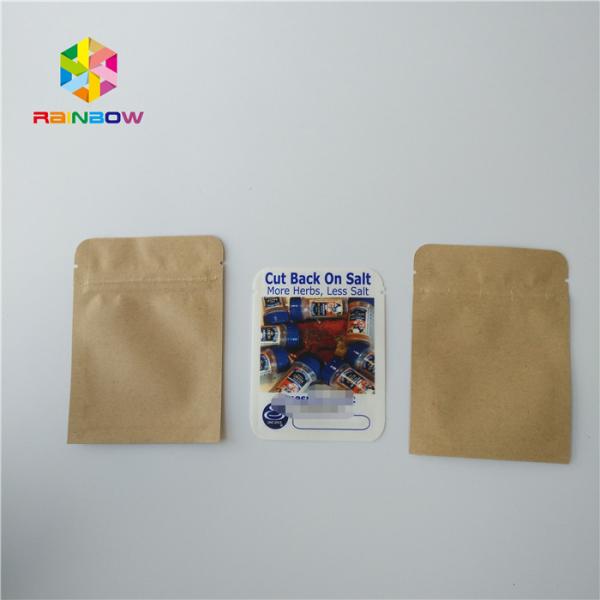 Brown Kraft Paper Bag Packaging Filter Coffee Powder Bags Matt Surface With Window