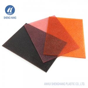 China Plastic Coextrusion Embossed Solid Polycarbonate Sheet 2*2.9m Fireproof on sale