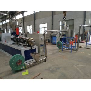 Cheap PVC Hot Cut Plastic Granules Machine , Twin Screw Granulation Production Line for sale