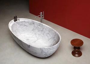Modern Shape Marble Natural Stone Sink Customized Size Easy Cleaning