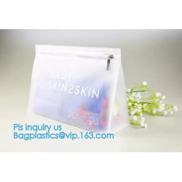 Biodegradable Customised printing Clear PVC Cosmetic Standup k Pouch,Toiletries Cosmetic Pvc Pouch With Marble Dig