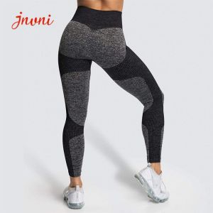 Buy cheap Women Seamless Black High Waist Fitness Pants Recycled Plastic Leggings from wholesalers