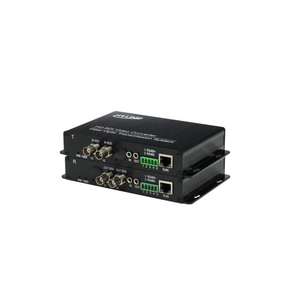 4 Channels HD-SDI to FC/ST/SC Fiber video converter,HDSDI to ST Singlemode Fiber Exender ,For Security SDI cameras only