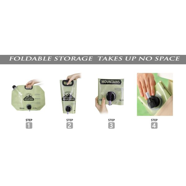 Water Storage bag Hydration Reservoir Factory 5L 10L 20L Collapsible Kangen Water Carrier Custom Logo Expandable Pouch Storage Foldable Spout Pouch