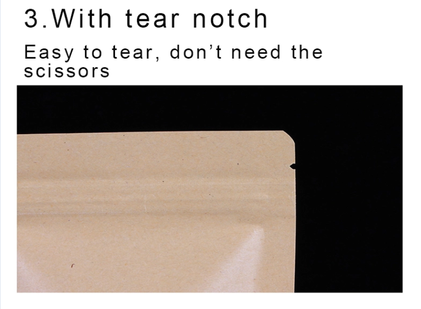 Biodegradable Ziplock Kraft Stand Up Pouches For Tea Packaging