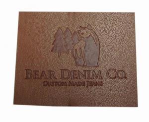 Cheap Printing ODM Custom Leather Labels Adhesive Backing for sale