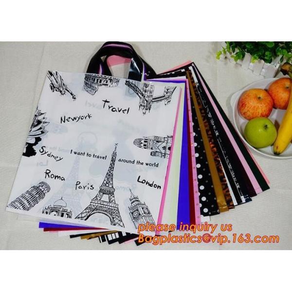 PBAT PLA CORN STARCH BIODEGRADABLE COMPOSTABLE OXO-BIODEGRAABLE D2W EPI ldpe custom made soft flex loop handle bag poly