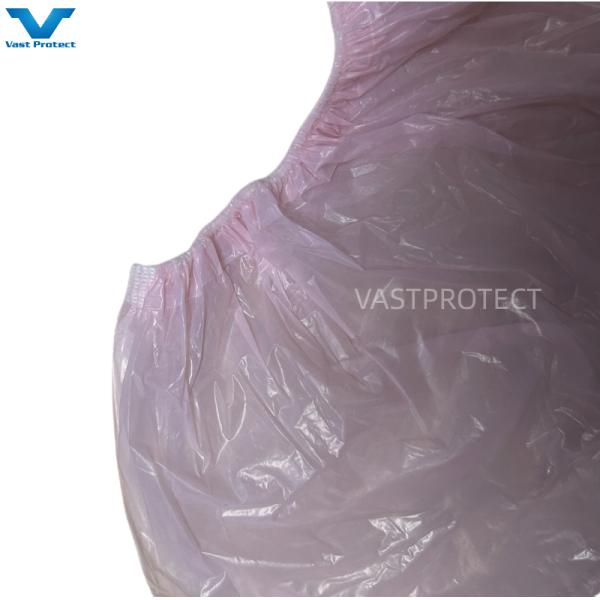 Customized Disposable PE Pink Shoe Cover For Labs Waterproof Material 17 x 40cm