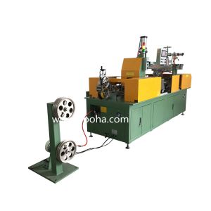 Full Automatic Cable Coiling And Wrapping Machine Finished Cable Packaging
