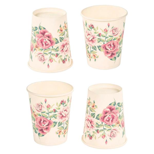 Pink Floral Baby Shower Afternoon Tea Disposable Paper Tableware