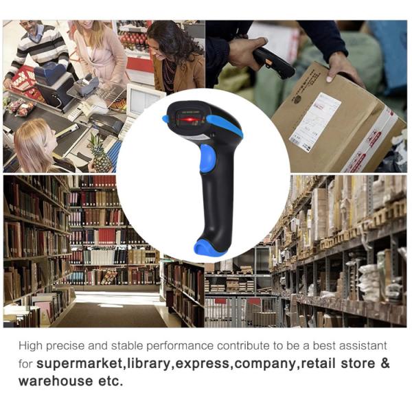 Laser Hand Held 1D Barcode Scanner Reader 2.4G Cordless YHD-5700LW