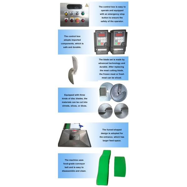 800 KG/H Adjustable Vegetable Carrot Cabbage Cutting Machine For School , Hotel