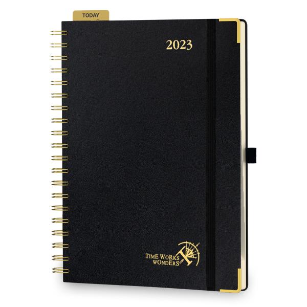 Hardcover Spiral 2023 Weekly Planner 6.5"x8.5" Daily Weekly Schedule Light Green