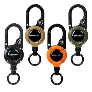 Cheap Deyi Badge Reel Multitool Retractable Keychain Clip Id Holder Upgraded 58cm Stainless Steel Cord for sale