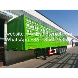 Cheap 4 Axles Bulk Cargo Fence Semi Trailer for sale