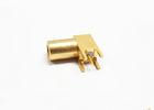 Gold Plated RF Coaxial Connectors , Male Plug SMB RF Connector PCB Mount Board