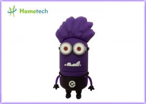 China 4GB / 8GB Soft rubber Cute Cartoon USB Flash Drive Purple for Children on sale