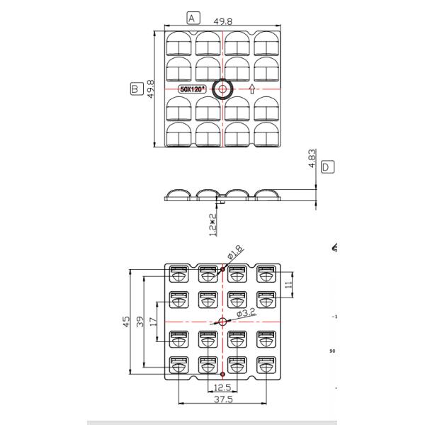 Compact 50x50mm LED Lens Designed For Precise Light Control Outdoor Lighting